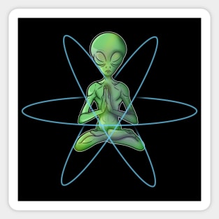 Planetary Buddha Zen Alien Yoga Sticker